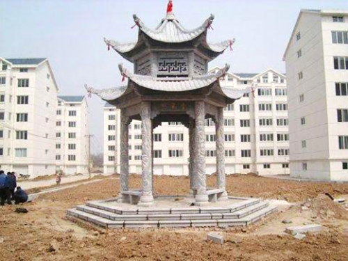 石雕石亭